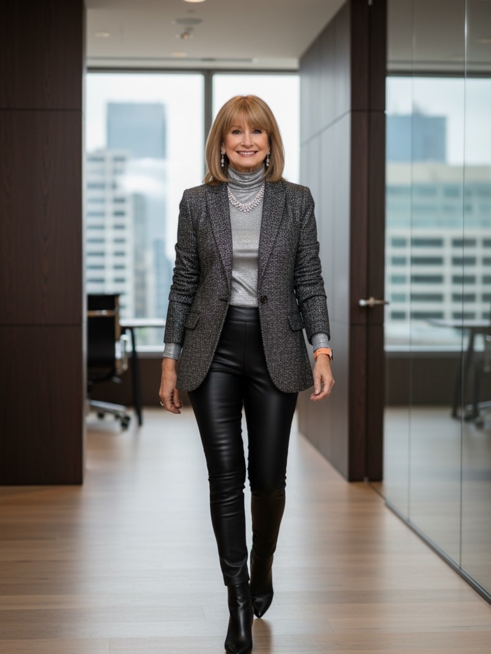 Zadig & Voltaire Viva check lurex wool blk/silver Metallic Tweed Blazer